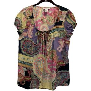 Ashley Taylor Paisley Print Women's Top